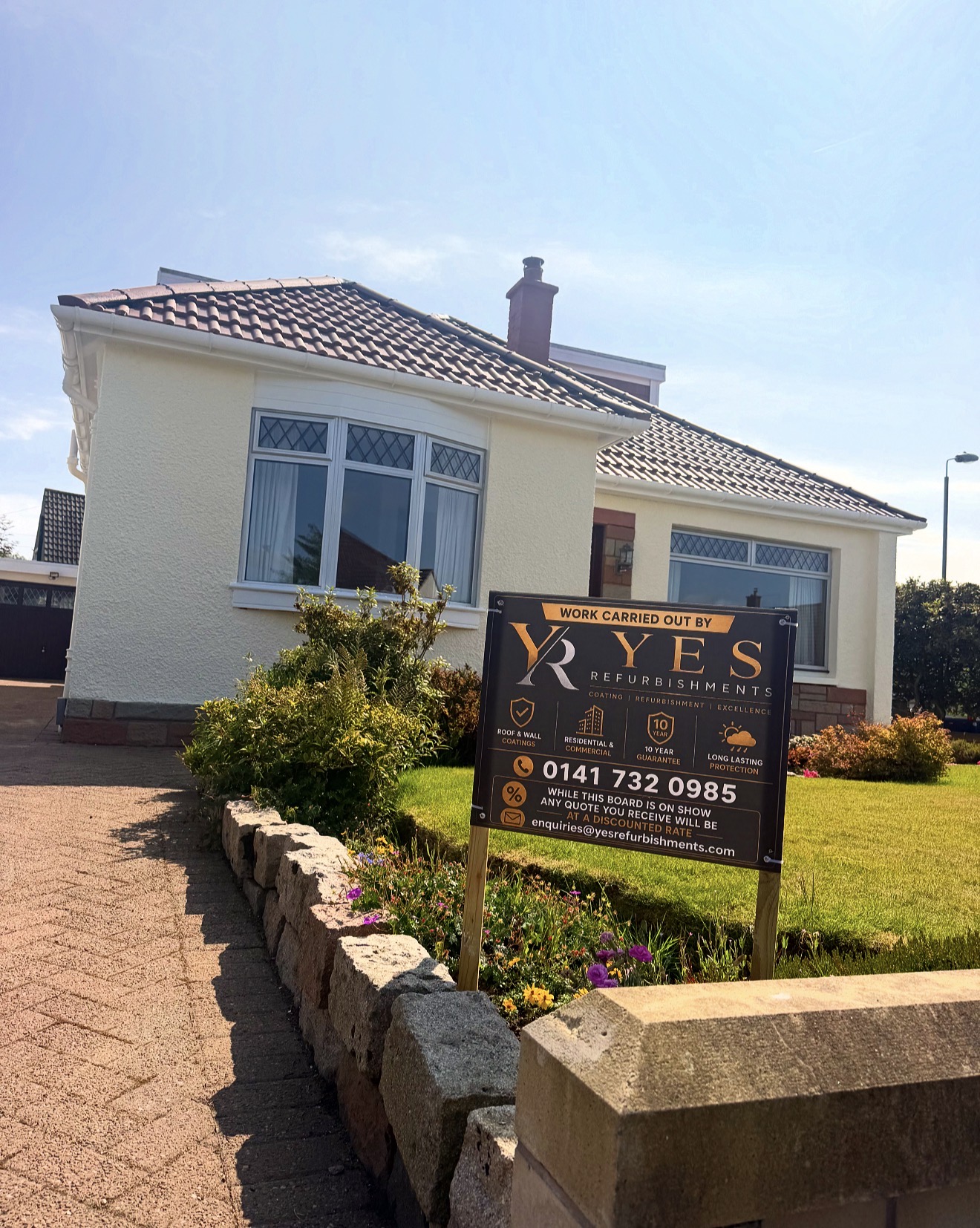 Beautifully refurbished home with coated roof and walls